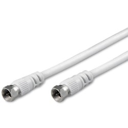 2 F-type Satellite cable plugs - Length 1.5 meters.